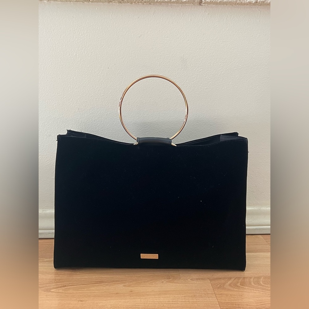 Black velvet bag